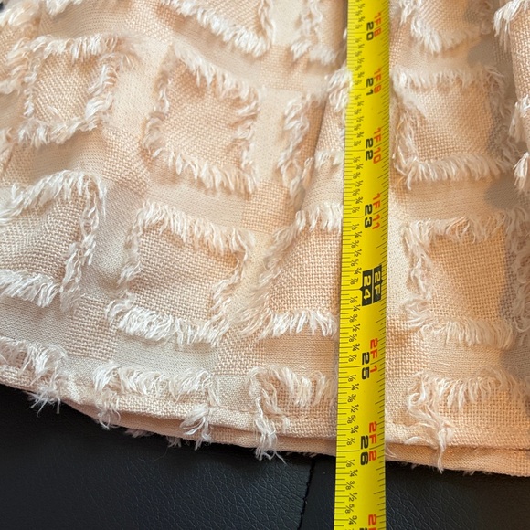 SHEIN Hooded Sweater with Feathery Lace Bottom light tan Medium - Picture 13 of 13